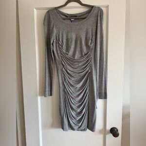 NWT Diane von Furstenberg Lerosa Ruched Dress Heather Grey